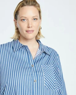 Universal Standard Odeon Stretch Poplin Shirtdress