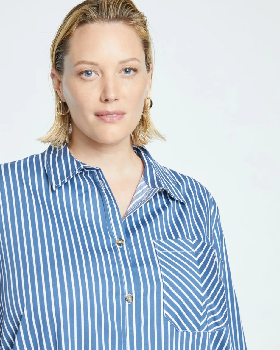 Universal Standard Odeon Stretch Poplin Shirtdress