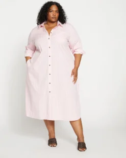 Universal Standard Odeon Stretch Poplin Shirtdress
