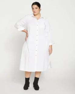 Universal Standard Odeon Stretch Poplin Shirtdress
