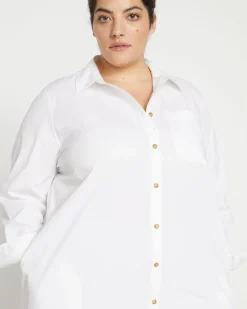 Universal Standard Odeon Stretch Poplin Shirtdress