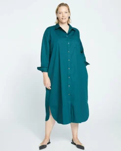 Universal Standard Odeon Stretch Poplin Shirtdress