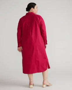 Universal Standard Odeon Stretch Poplin Shirtdress