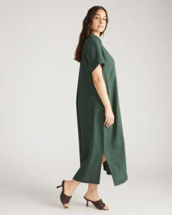 Universal Standard Padma Polo Neck Linen Dress