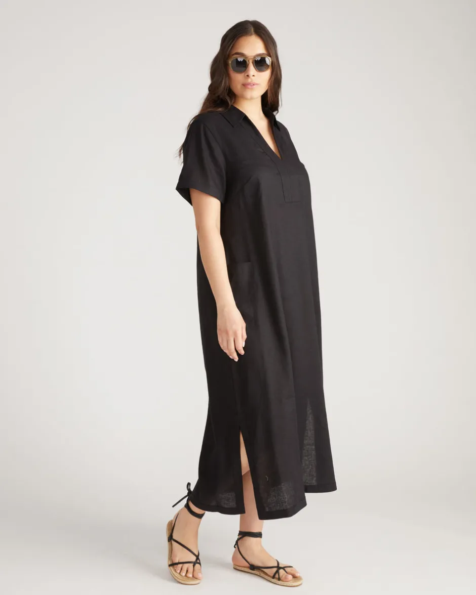 Universal Standard Padma Polo Neck Linen Dress