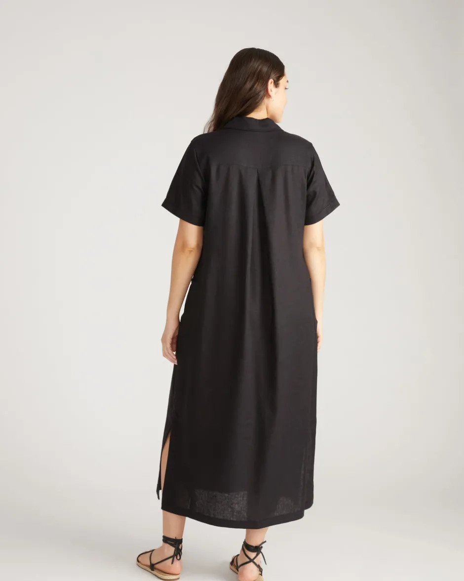 Universal Standard Padma Polo Neck Linen Dress