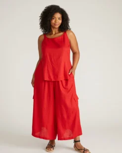 Universal Standard Palazzo Cargo Linen Pant
