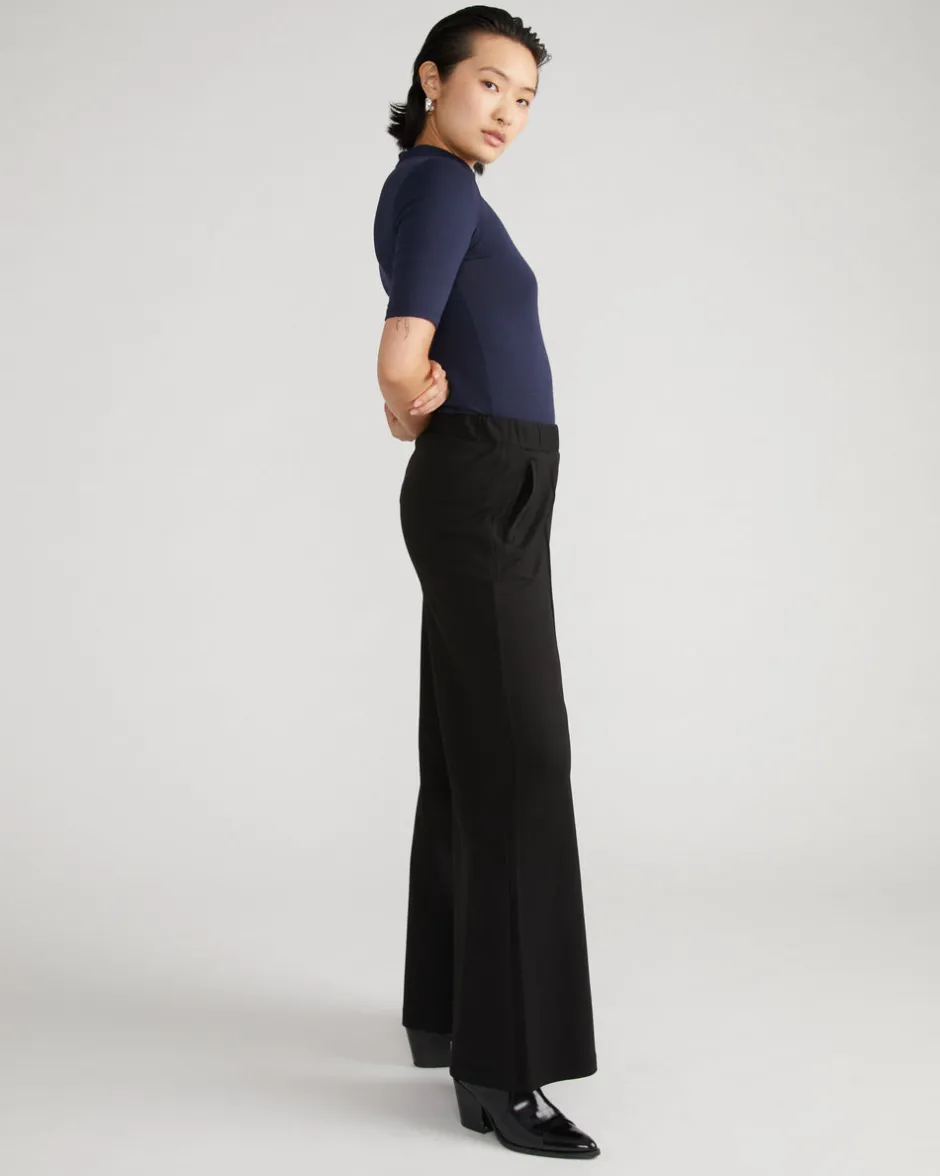Universal Standard Pam Pintuck Wide Leg Ponte Pants