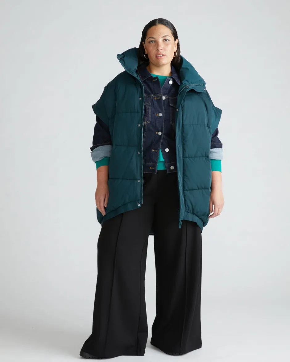 Universal Standard Pam Pintuck Wide Leg Ponte Pants