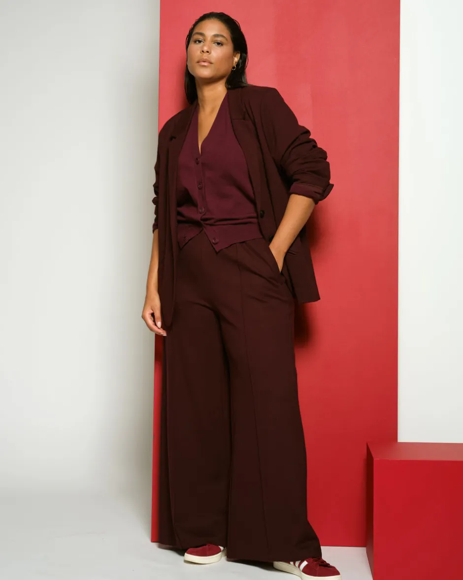 Universal Standard Pam Pintuck Wide Leg Ponte Pants
