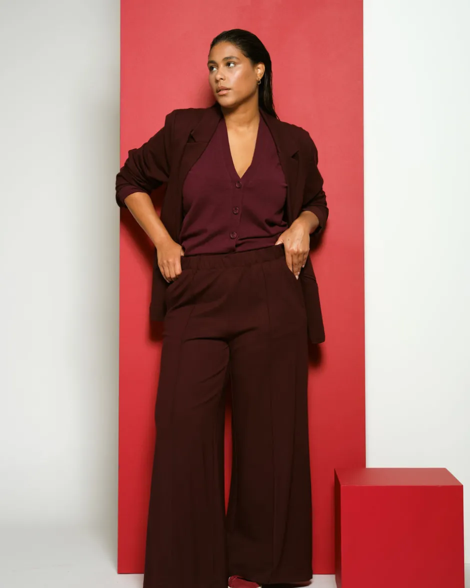 Universal Standard Pam Pintuck Wide Leg Ponte Pants