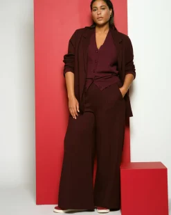 Universal Standard Pam Pintuck Wide Leg Ponte Pants