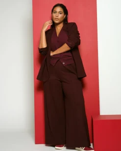 Universal Standard Pam Pintuck Wide Leg Ponte Pants