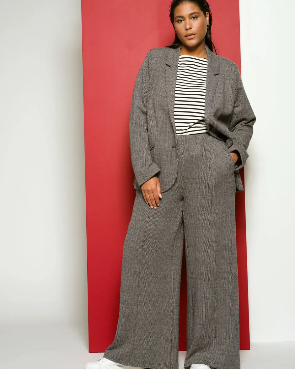 Universal Standard Pam Pintuck Wide Leg Ponte Pants