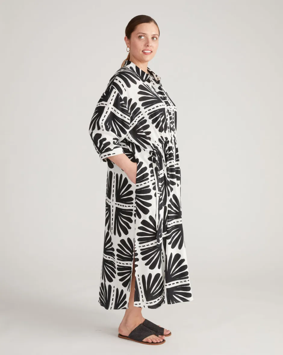 Universal Standard Paros Drawstring Linen Shirtdress
