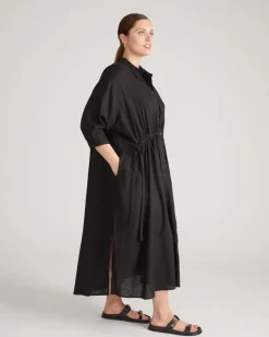 Universal Standard Paros Drawstring Linen Shirtdress