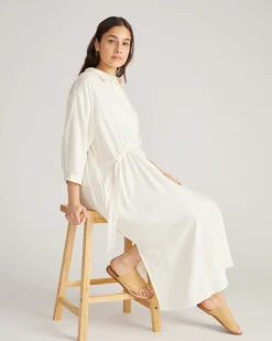 Universal Standard Paros Drawstring Linen Shirtdress