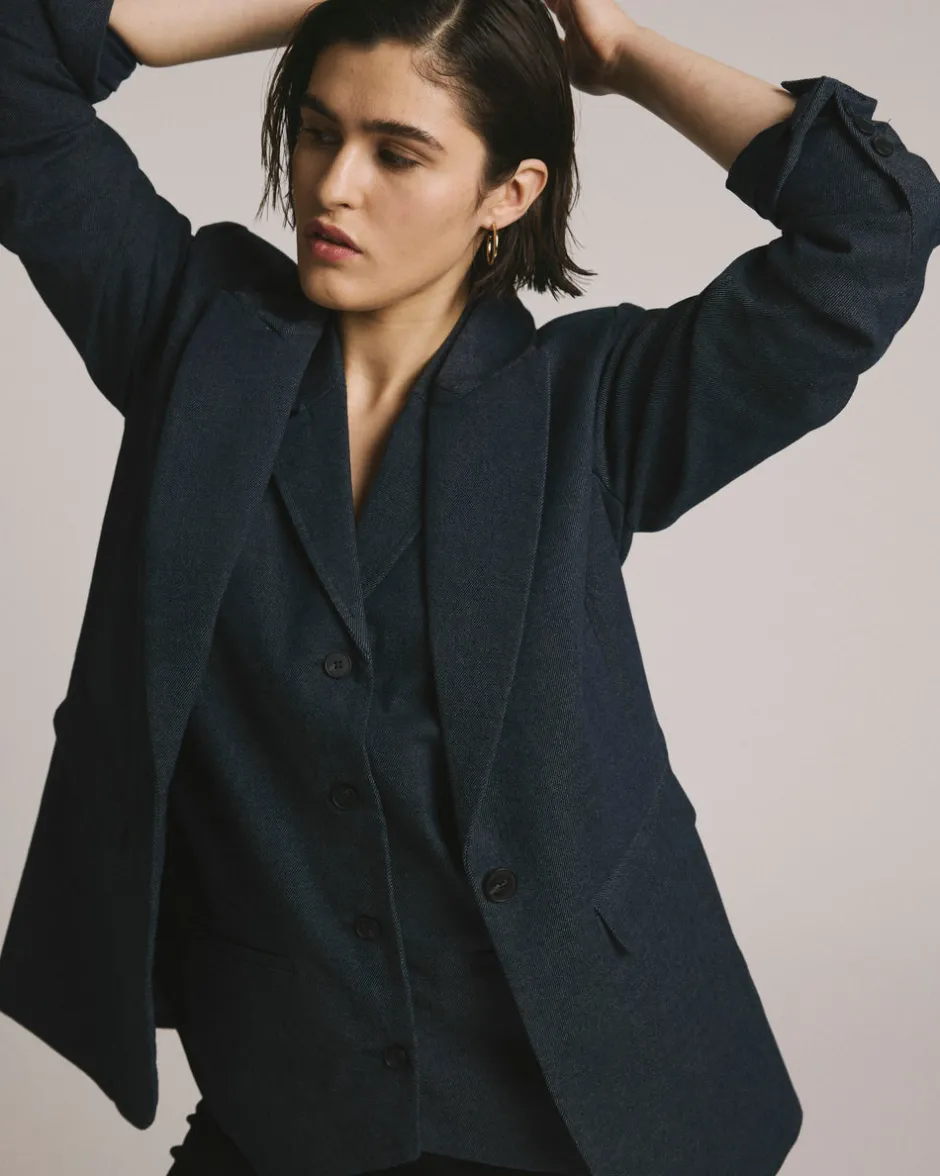 Universal Standard Percy Denim Look Blazer