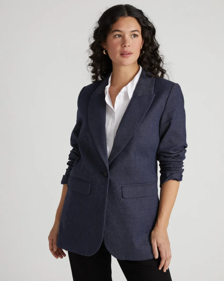 Universal Standard Percy Denim Look Blazer