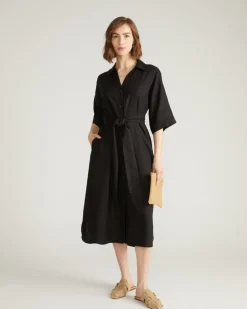 Universal Standard Plaza Linen Shirtdress
