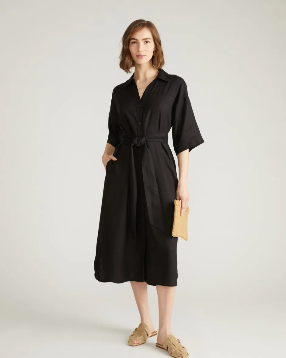Universal Standard Plaza Linen Shirtdress
