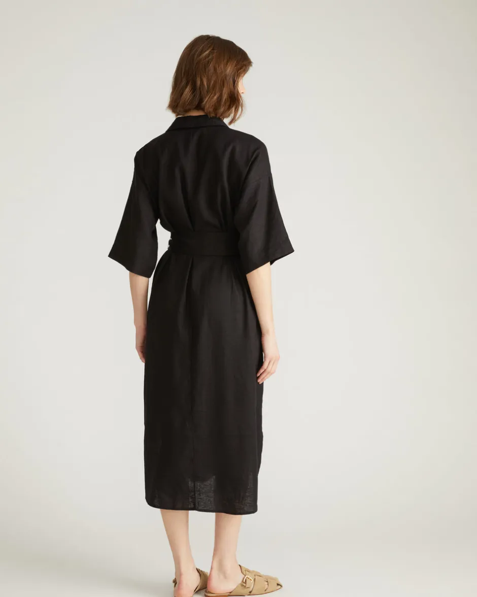 Universal Standard Plaza Linen Shirtdress