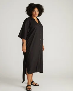 Universal Standard Plaza Linen Shirtdress