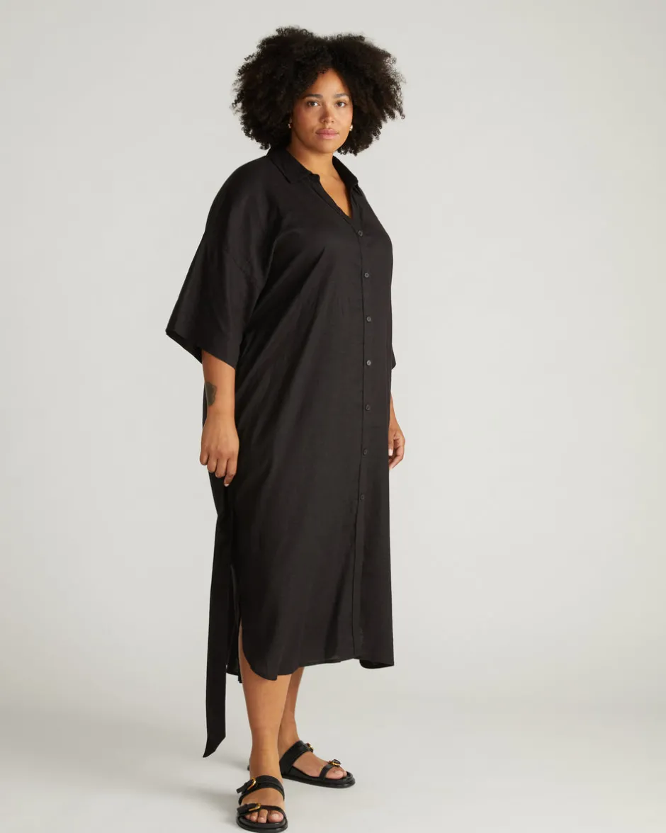 Universal Standard Plaza Linen Shirtdress
