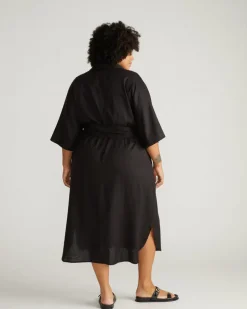 Universal Standard Plaza Linen Shirtdress