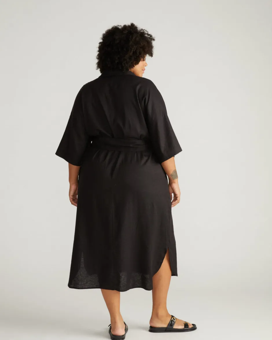 Universal Standard Plaza Linen Shirtdress