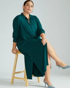 Universal Standard Sally Liquid Jersey Shirt Dress