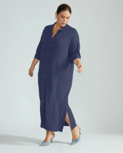 Universal Standard Sally Liquid Jersey Shirt Dress