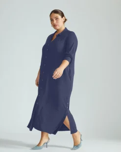 Universal Standard Sally Liquid Jersey Shirt Dress