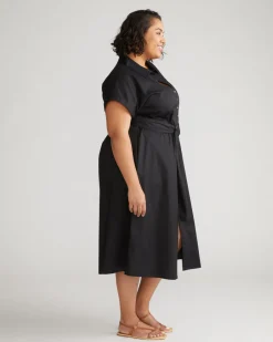 Universal Standard Sandy Stretch Poplin Shirtdress