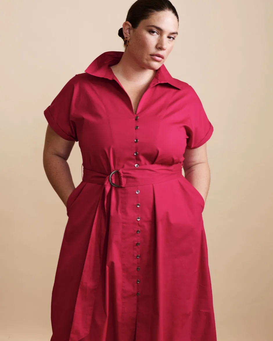 Universal Standard Sandy Stretch Poplin Shirtdress