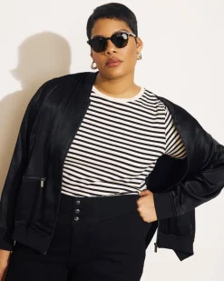 Universal Standard Satin Bomber Jacket