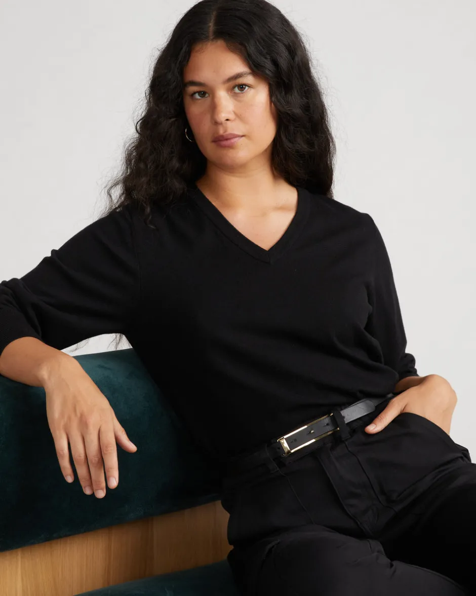 Universal Standard Savvy Fine Knit V Sweater