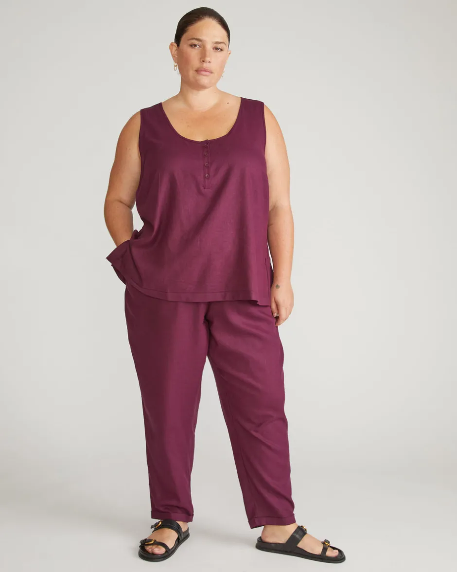 Universal Standard Sayville Linen Drawstring Pant