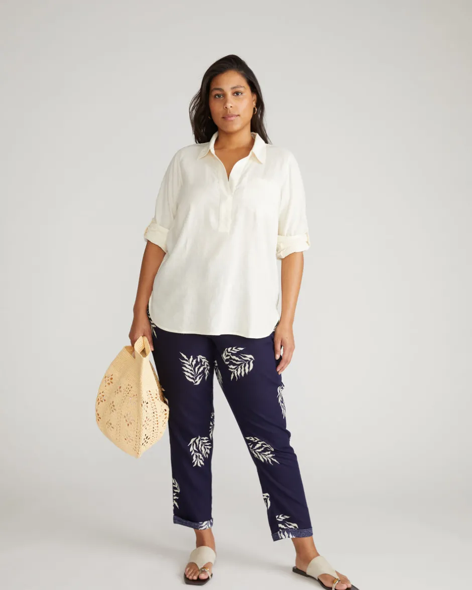 Universal Standard Sayville Linen Drawstring Pant