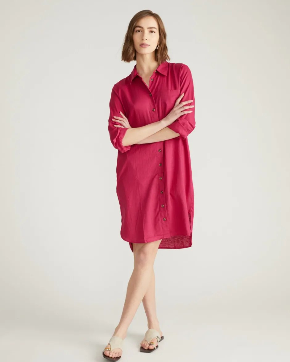 Universal Standard Seaside Linen Shirtdress