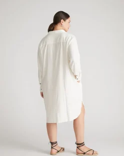 Universal Standard Seaside Linen Shirtdress