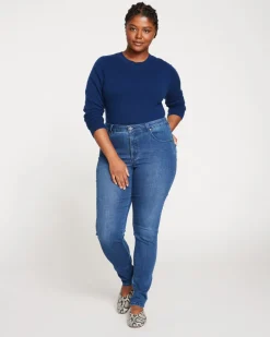 Universal Standard Seine Mid Rise Skinny Jeans 32 Inch