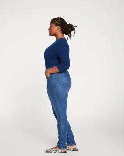 Universal Standard Seine Mid Rise Skinny Jeans 32 Inch