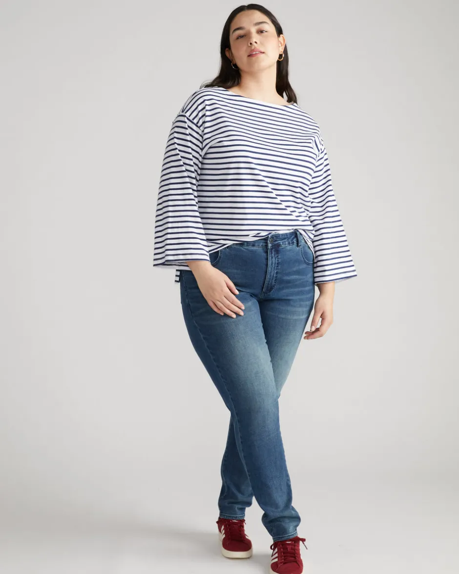 Universal Standard Seine Mid Rise Skinny Jeans 32 Inch