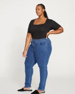 Universal Standard Seine Mid Rise Skinny Jeans 32 Inch