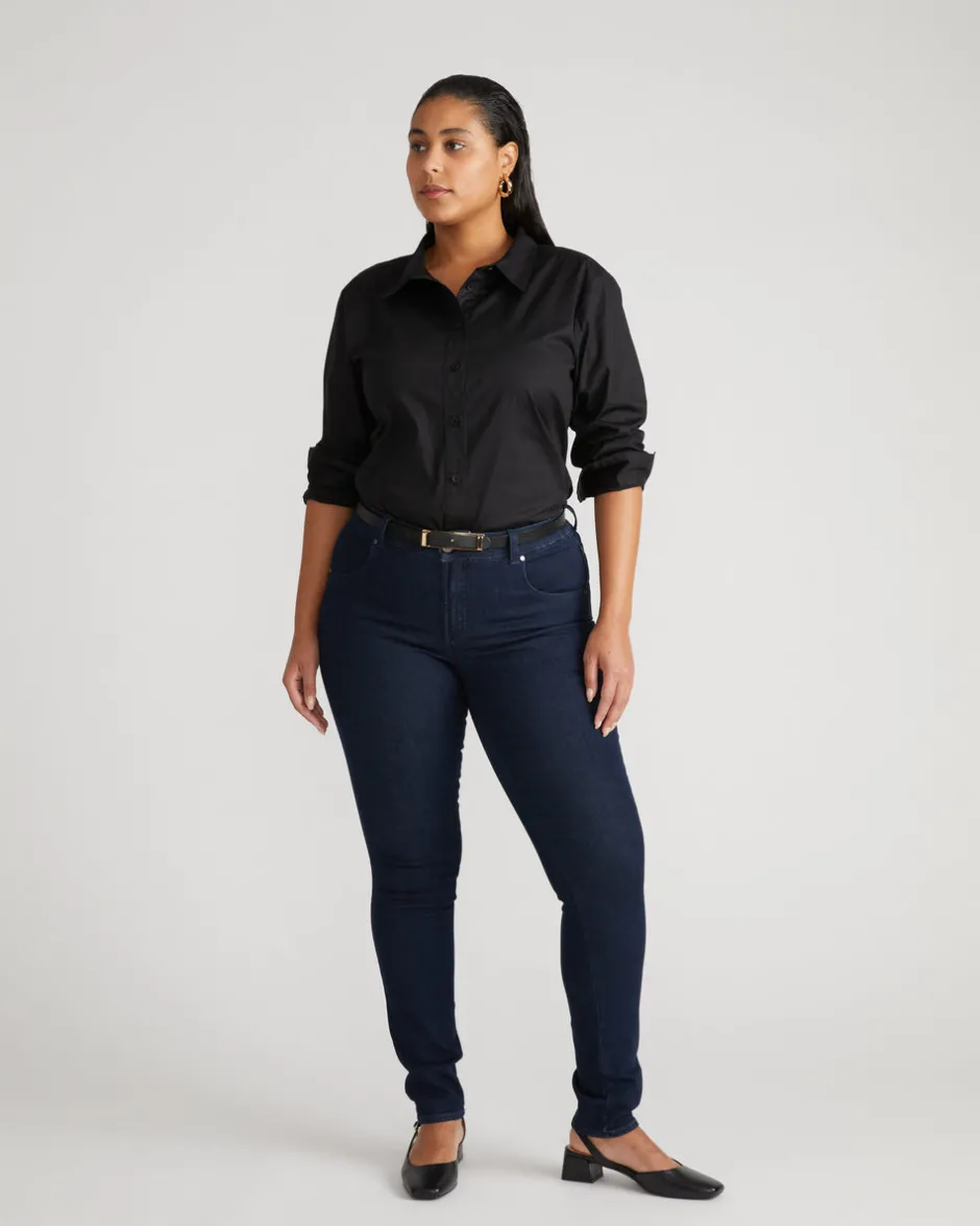 Universal Standard Seine Mid Rise Skinny Jeans 32 Inch