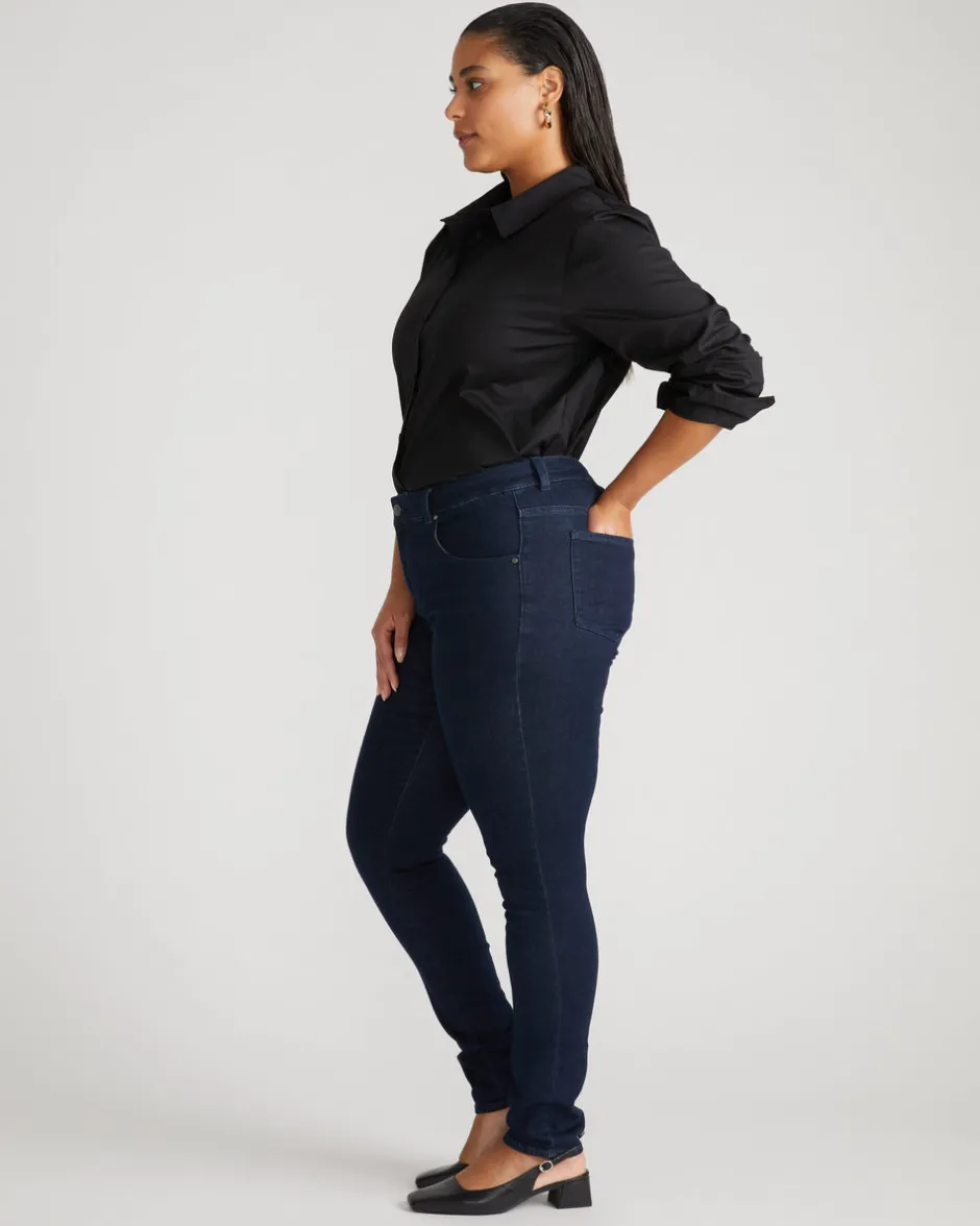 Universal Standard Seine Mid Rise Skinny Jeans 32 Inch