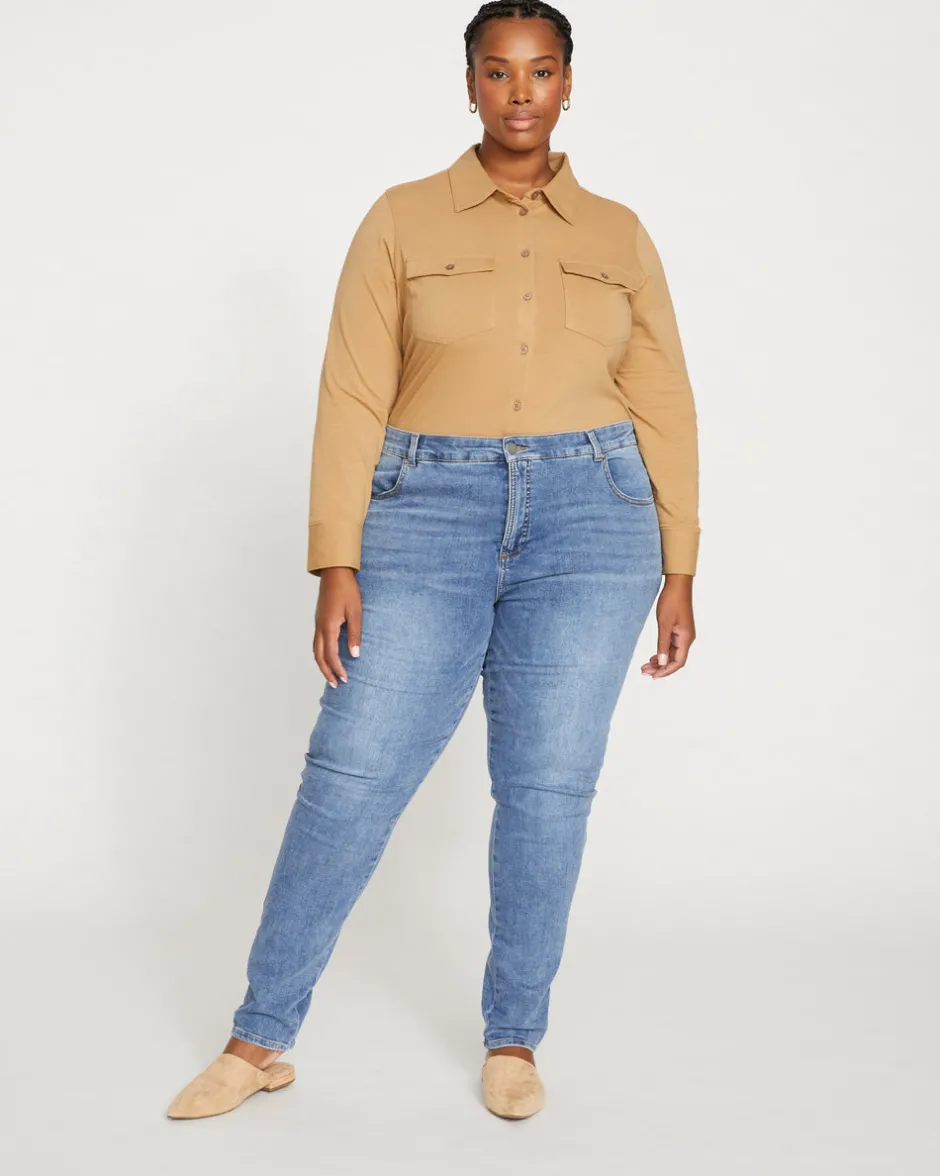Universal Standard Seine Mid Rise Skinny Jeans 32 Inch