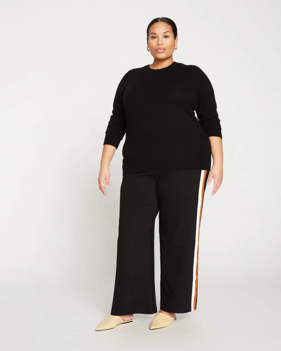 Universal Standard Stephanie Wide Leg Stripe Ponte Pants 30 Inch