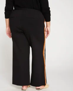 Universal Standard Stephanie Wide Leg Stripe Ponte Pants 30 Inch